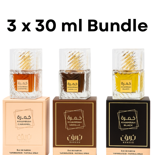 3 x 30 ml Khamrah by Bareeq Vanille Caramel Black
