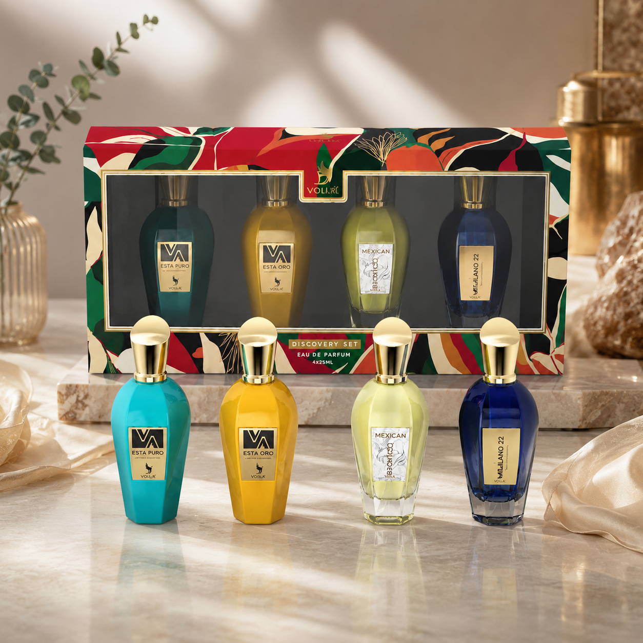 4 x Volare Set 25ml Esta Puro Esta Oro Mexican Bronco Milano